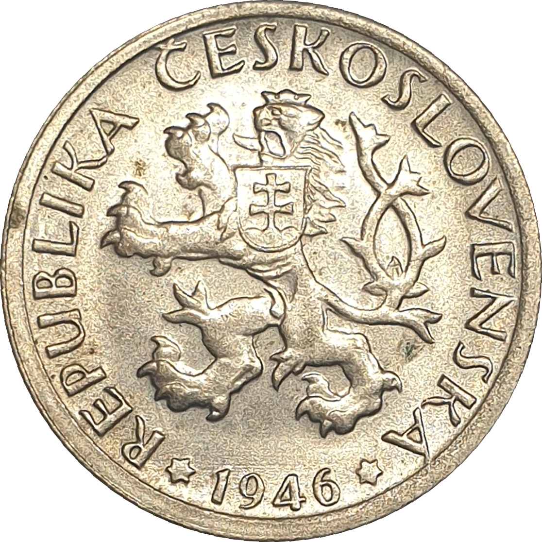 1 koruna - Lion héraldique - Cupronickel