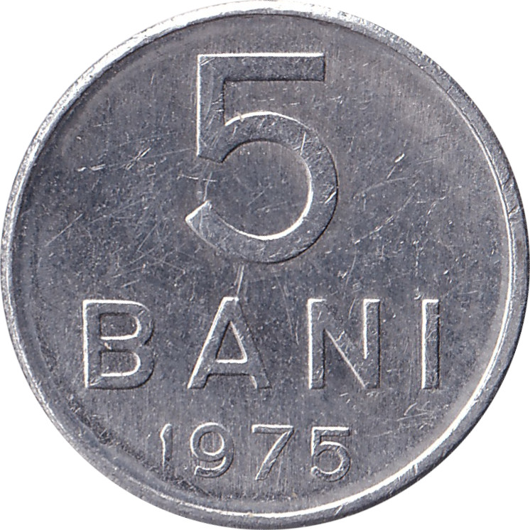 5 bani - République socialiste - Aluminium