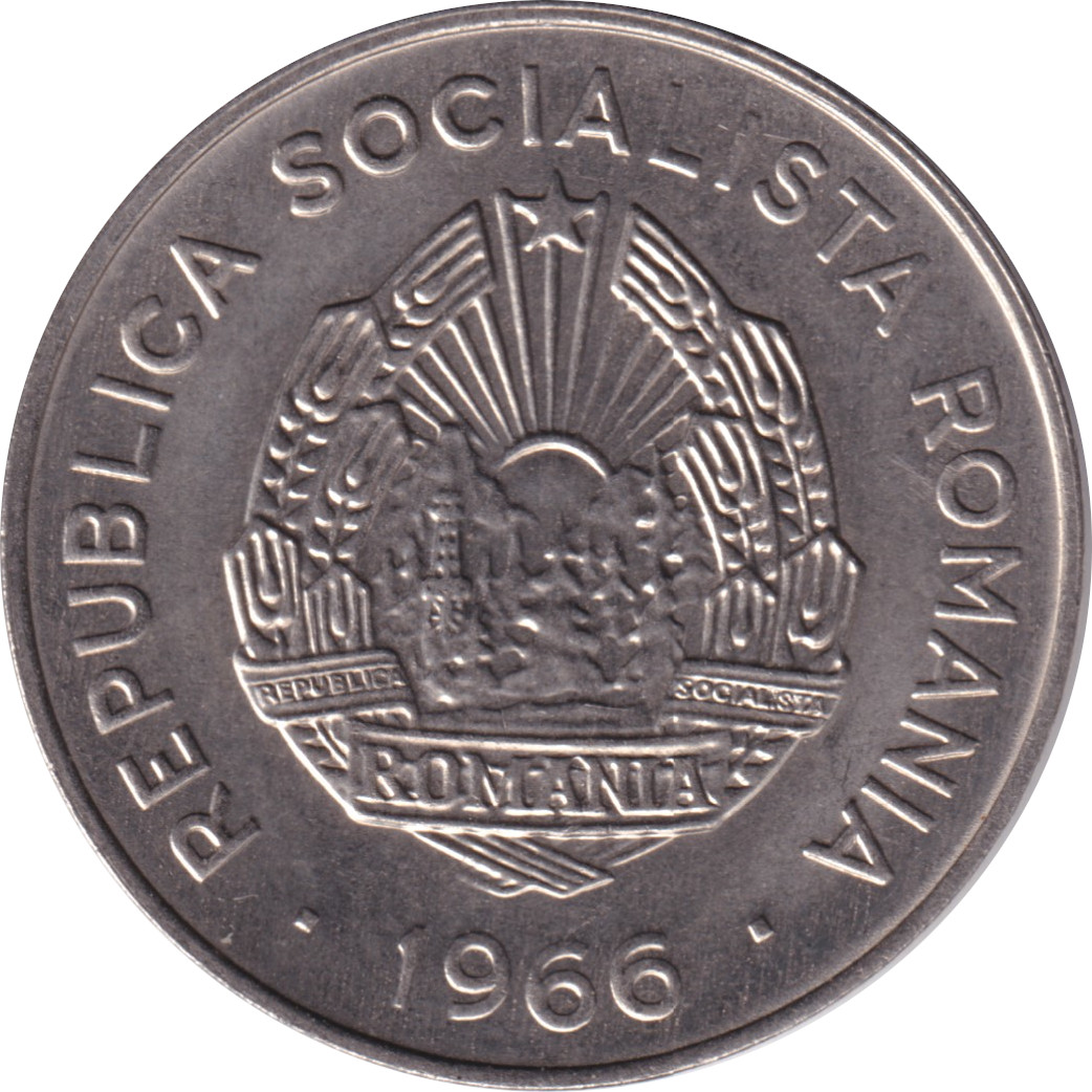 25 bani - République socialiste - Nickel plate