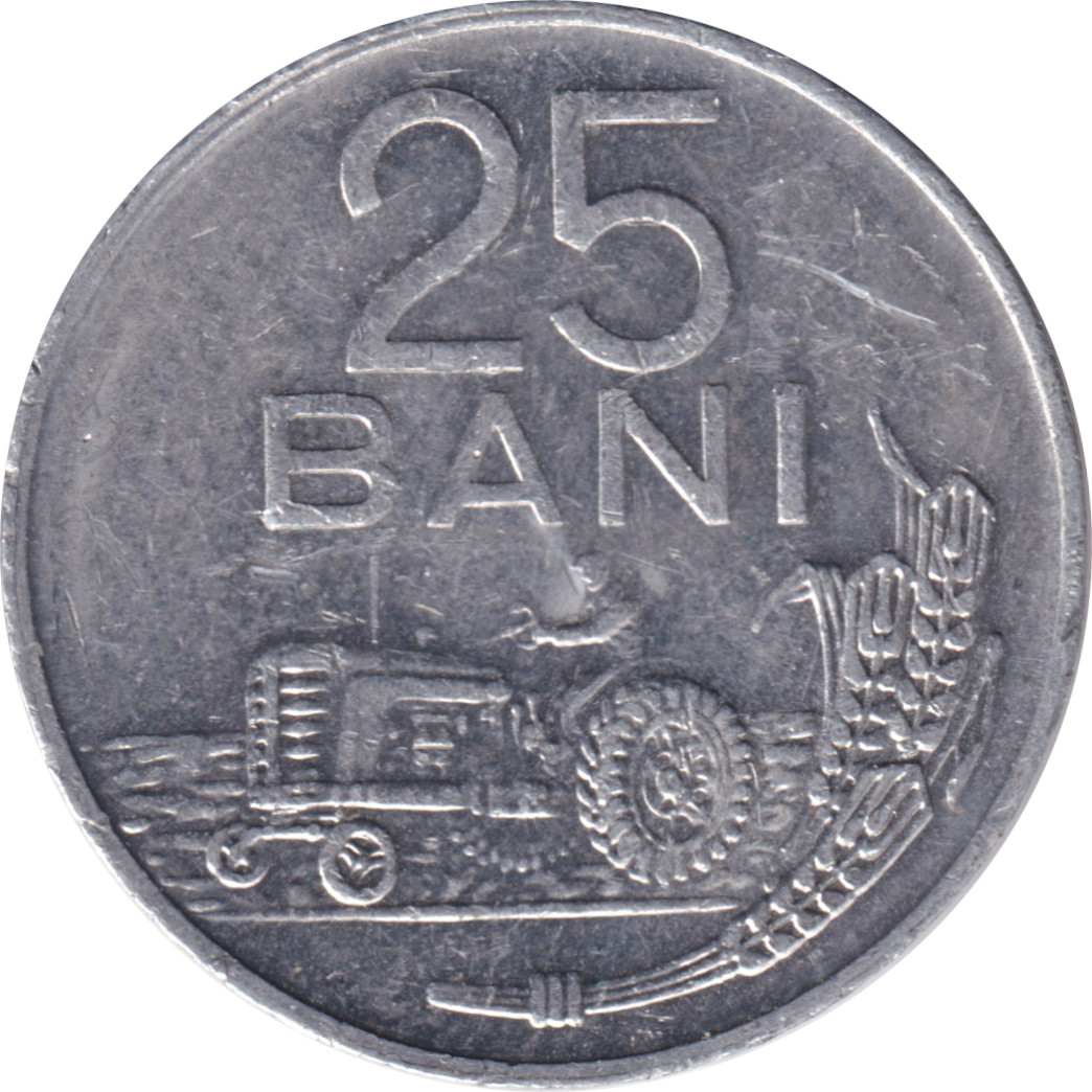 25 bani - République socialiste - Aluminium