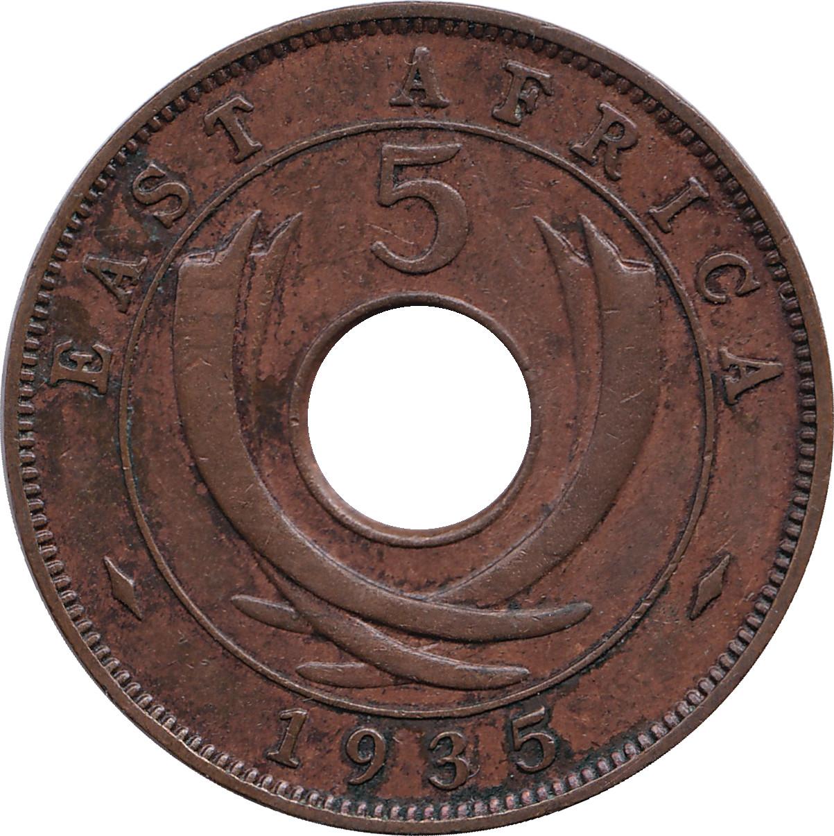 5 cents - Georges V - Bronze