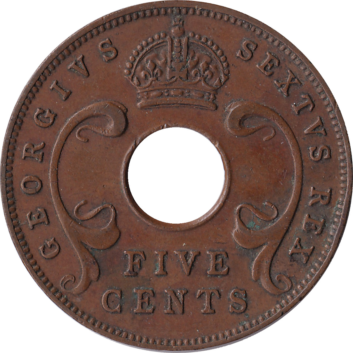 5 cents - Georges VI - Roi