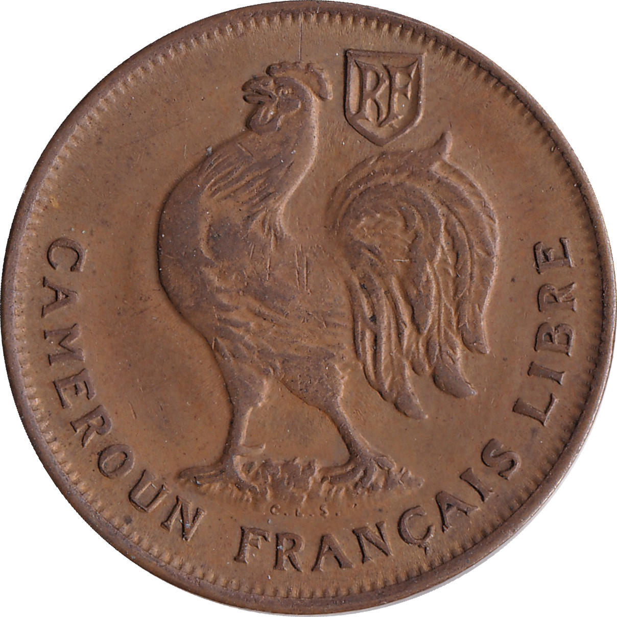 1 franc - Coq - Cameroun Français Libre