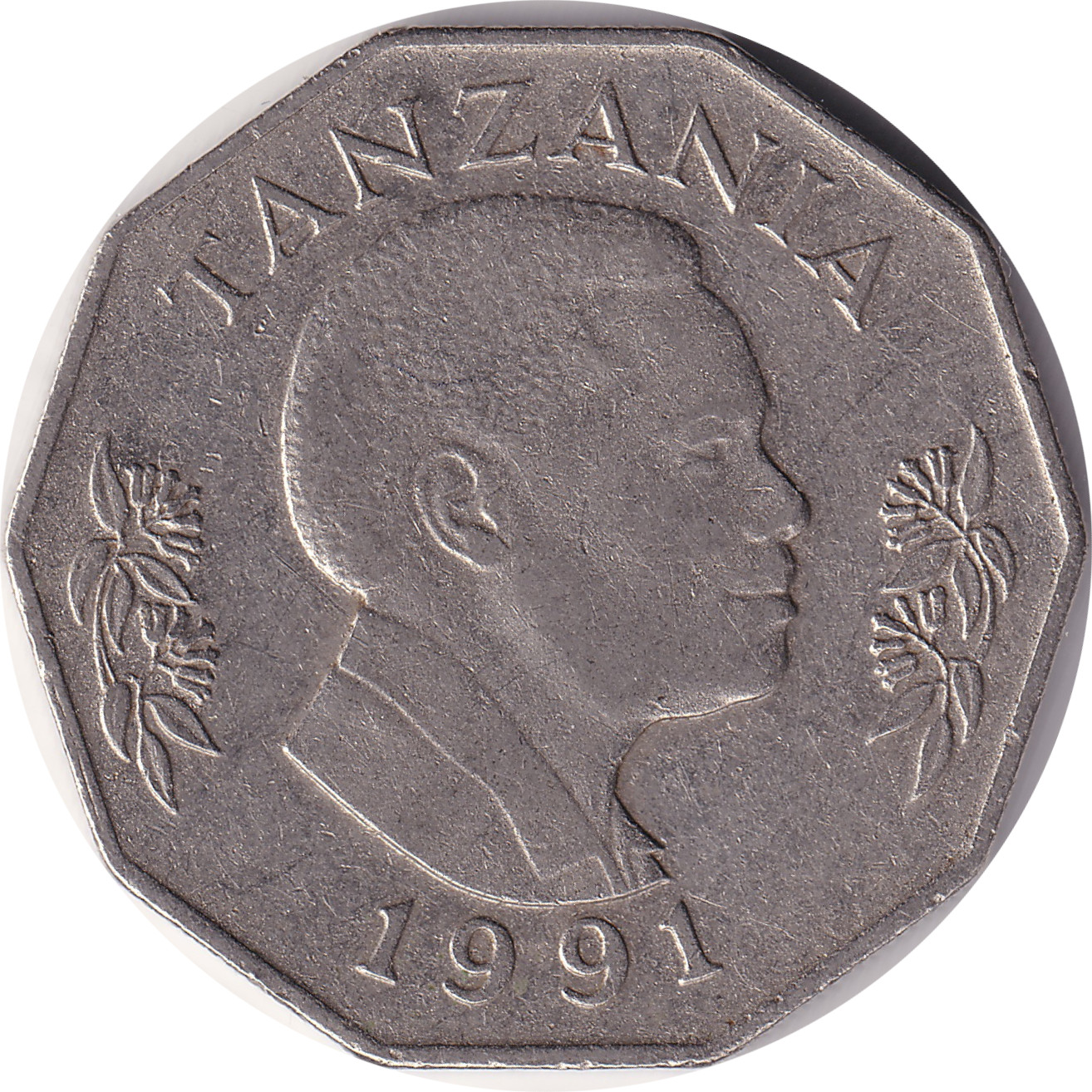 5 shilingi - Mwinyi - Nickel plate