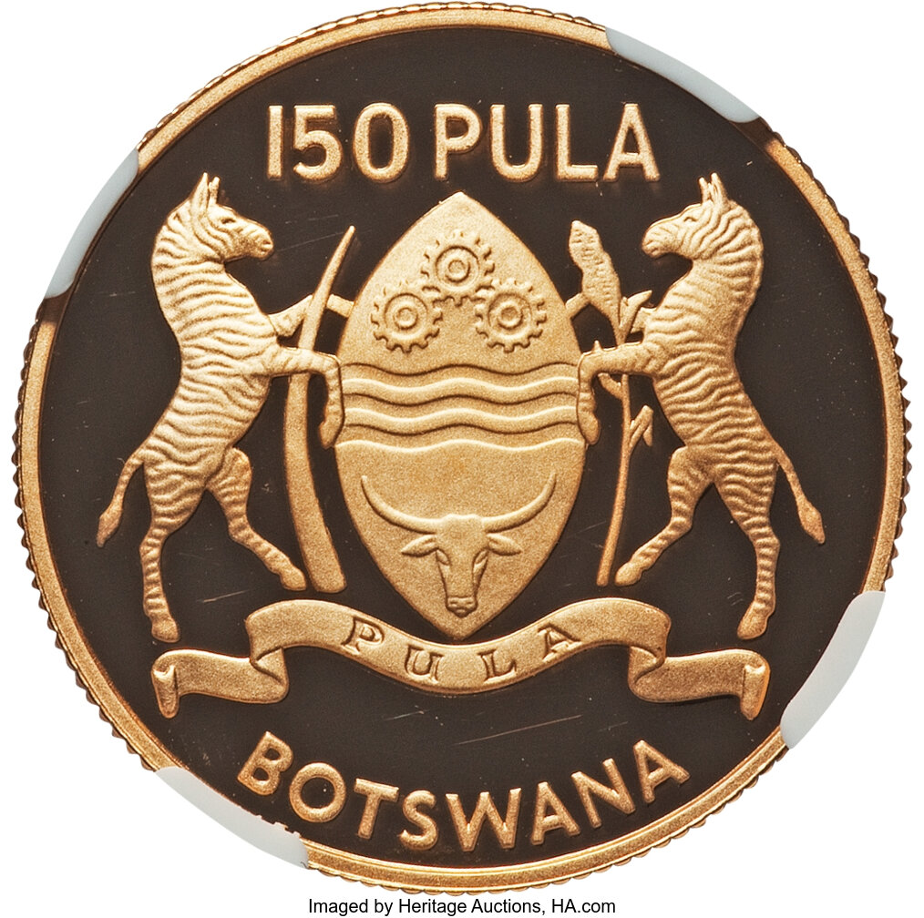 150 pula gold - Independence - 10 years