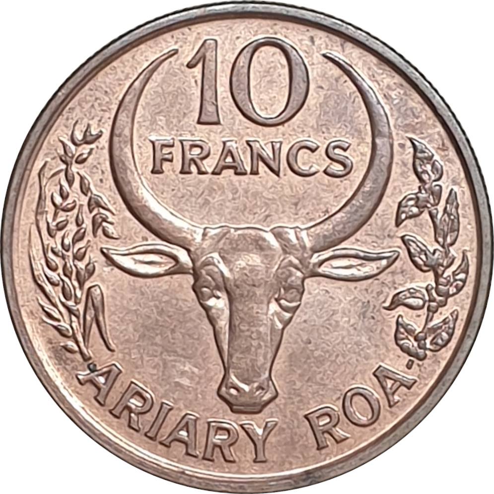 10 francs - Oryx - Type 1 - Acier cuivré