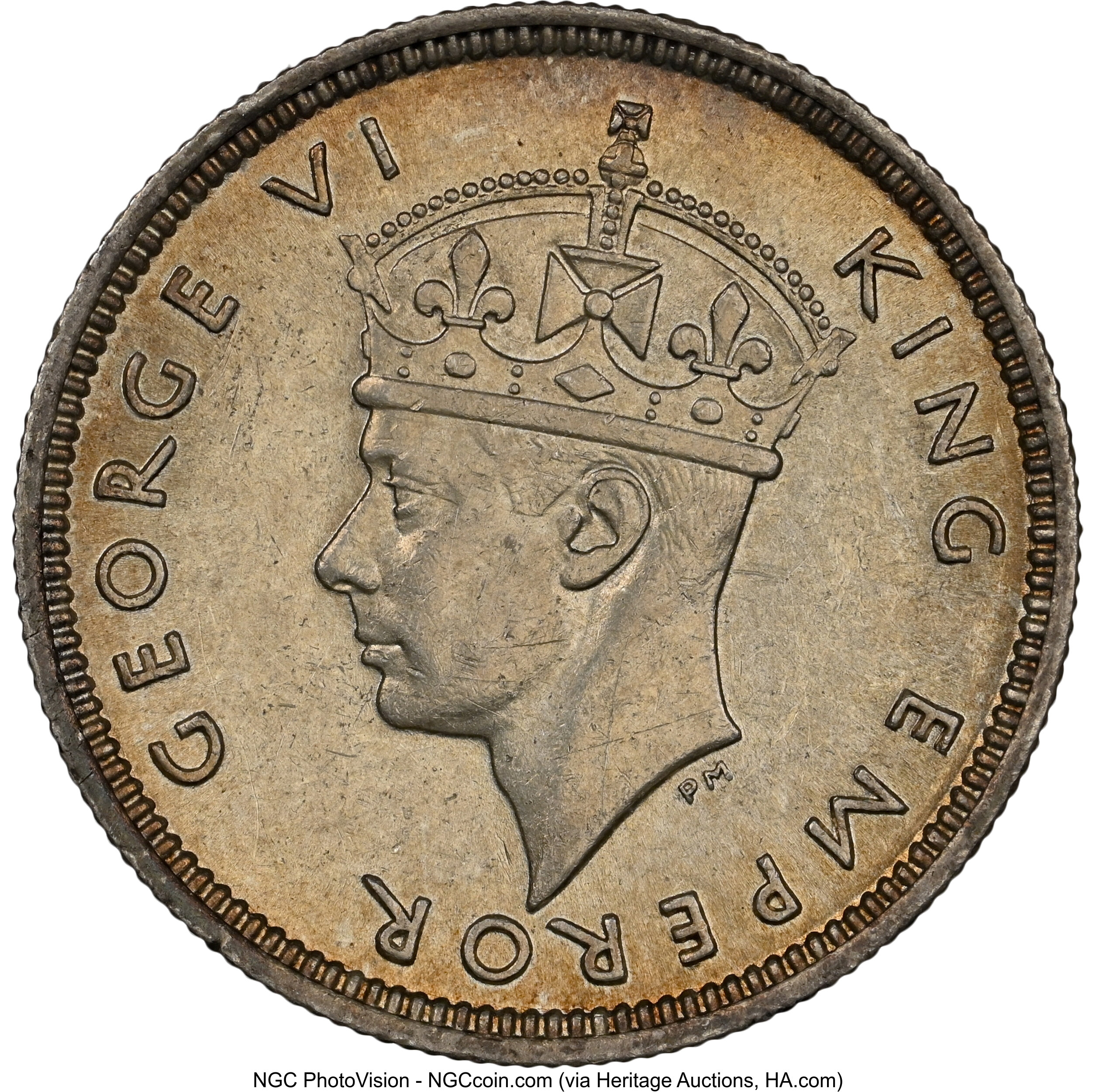 1/4 rupee argent - Georges VI - Empereur