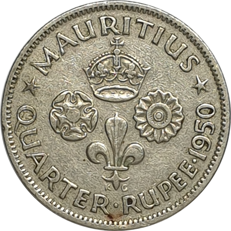 1/4 rupee - Georges VI - Roi