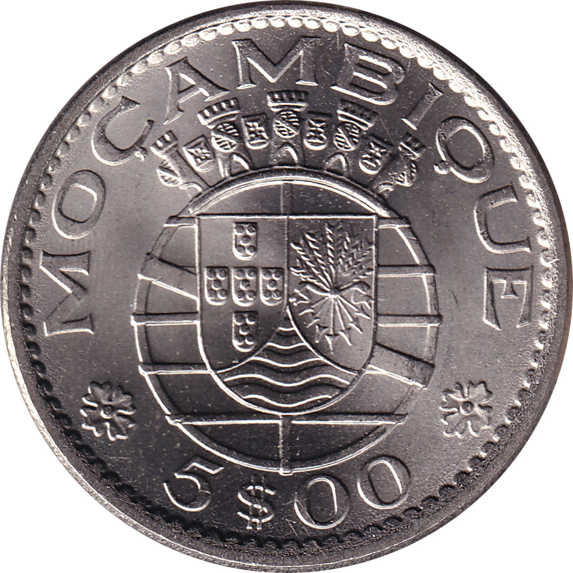 5 escudos - Mocambique - Cupronickel