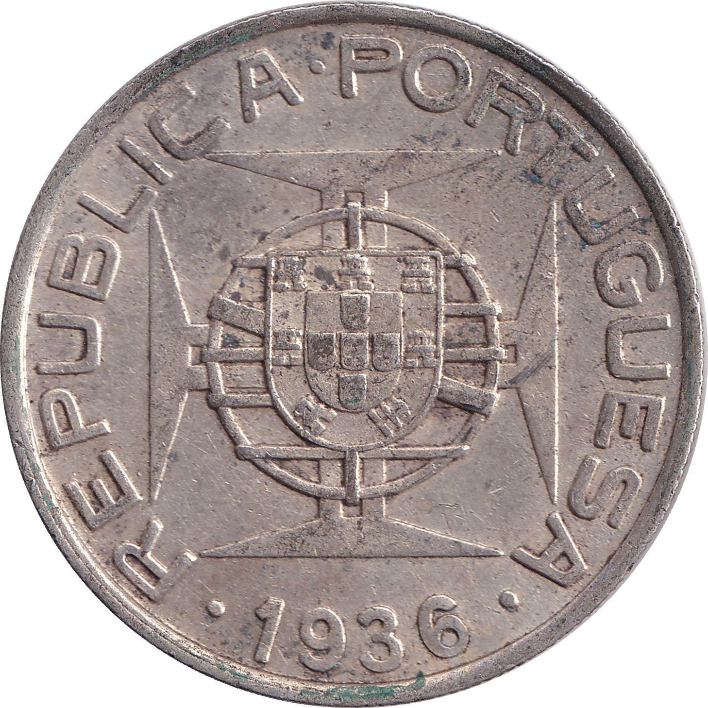 10 escudos silver - Colonia de Mocambique - Grand blason