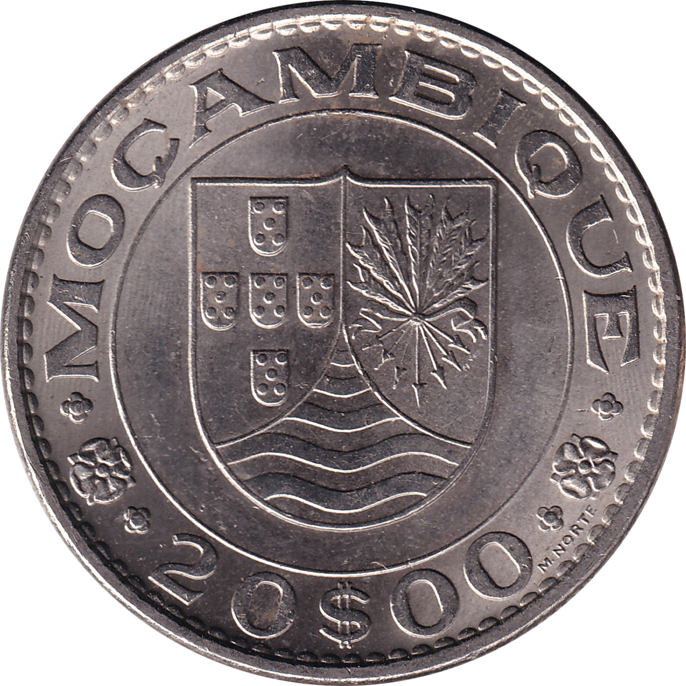 20 escudos - Mocambique - Nickel