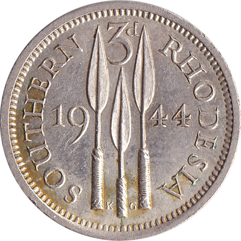 3 pence argent - Georges VI - Petite tête