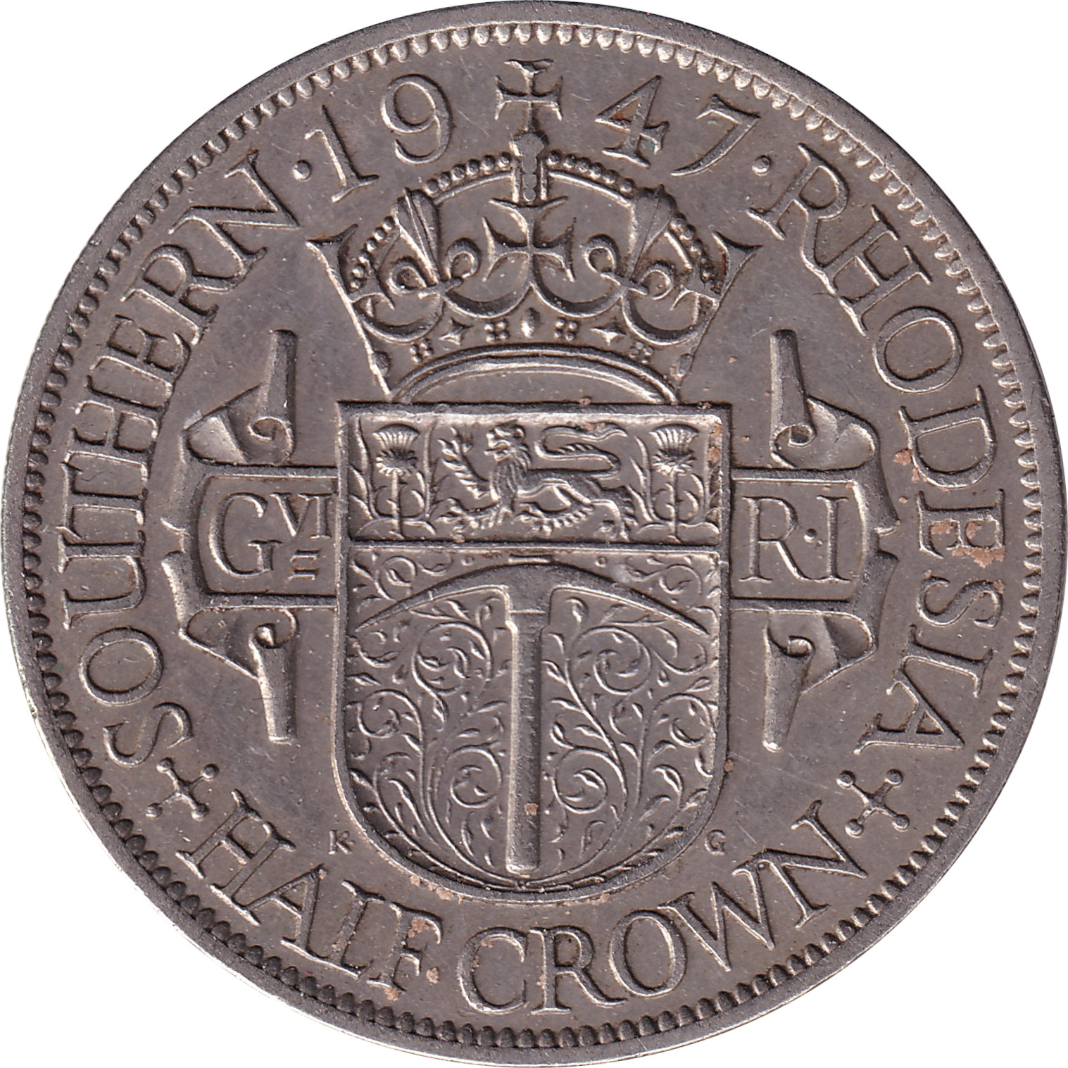 1/2 crown - George VI - Emperor