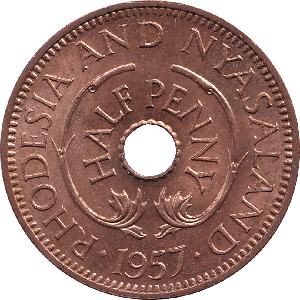 1/2 penny - Elizabeth II