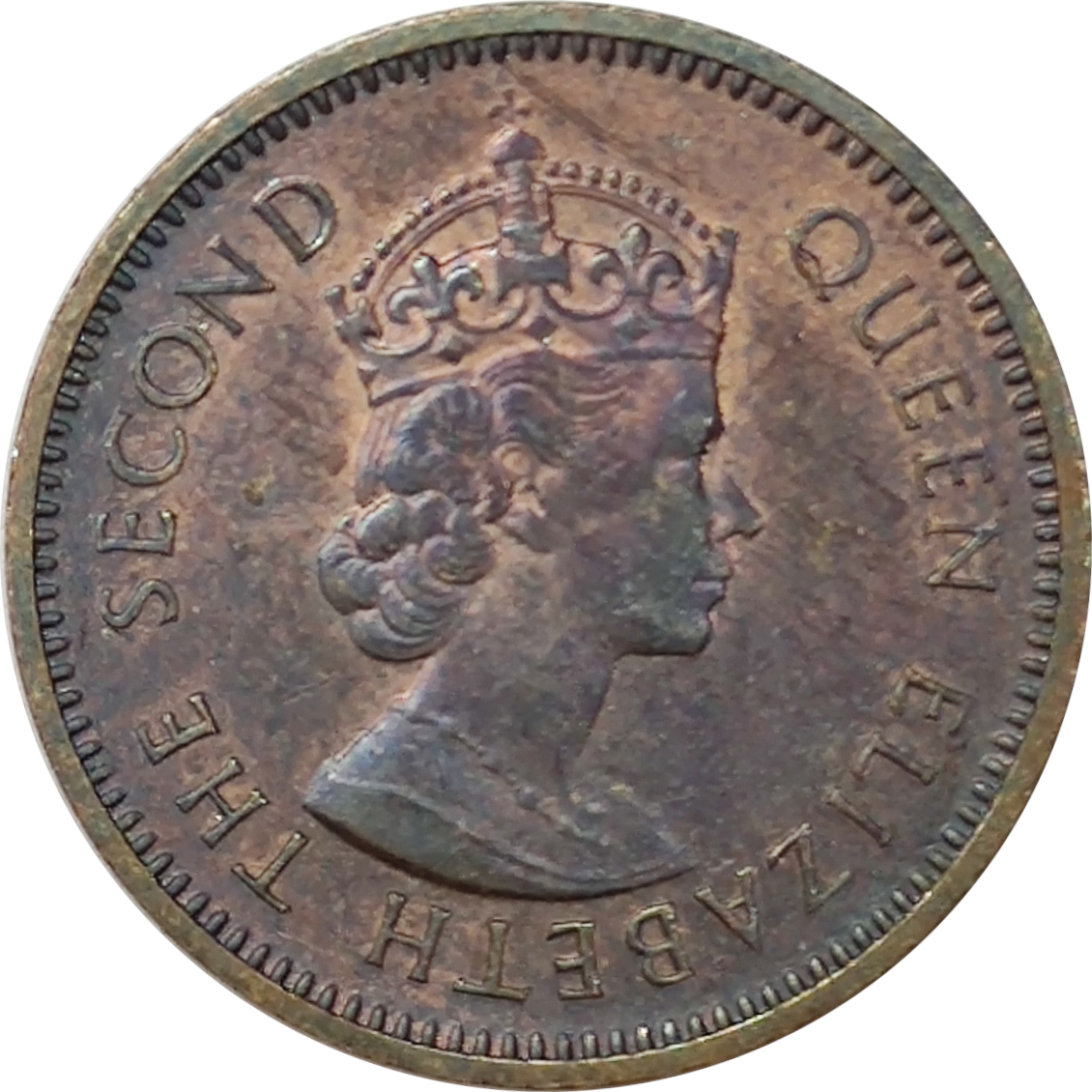 1 cent - Elizabeth II - Buste colonial