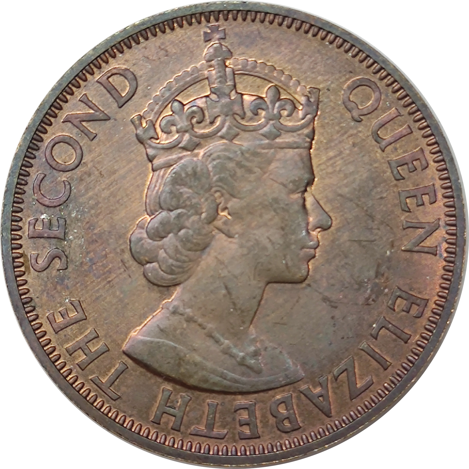 5 cents - Elizabeth II - Buste colonial