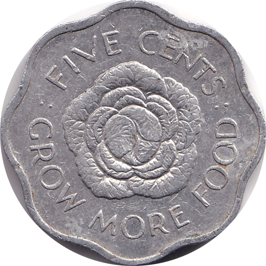 5 cents - Elizabeth II - Fleur