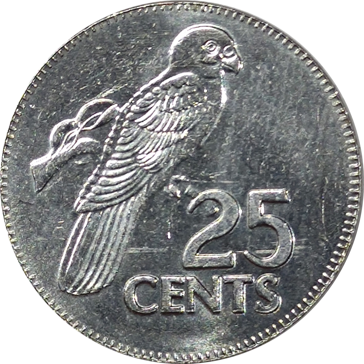 25 cents - Deuxièmes armoiries - Acier inoxydable