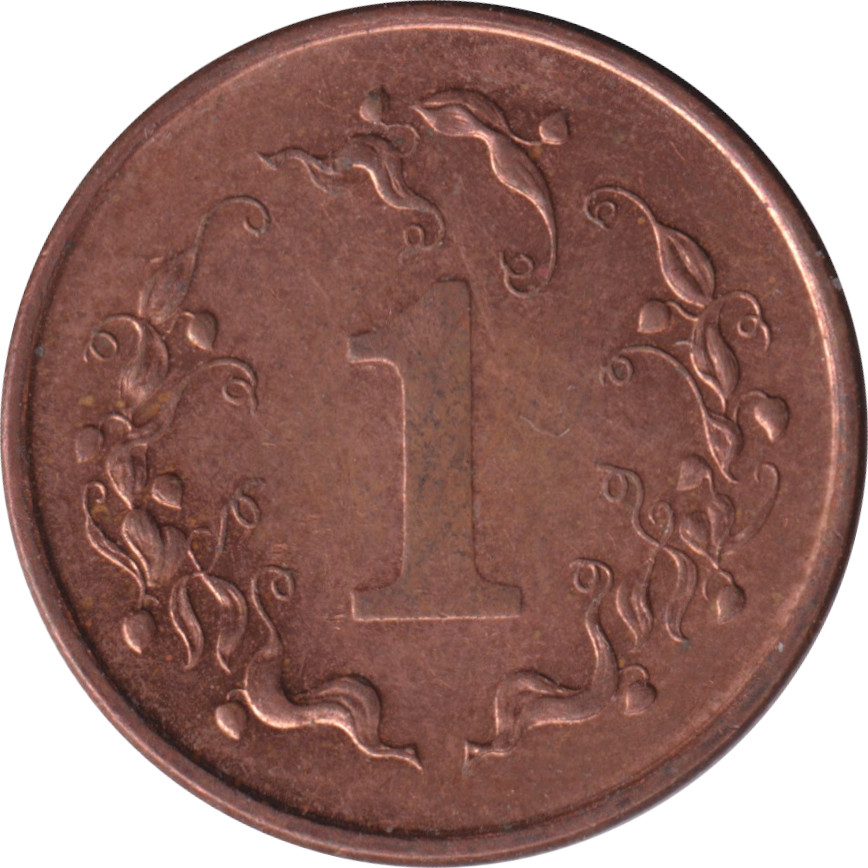 1 cent - Flowers - Steel plated copper