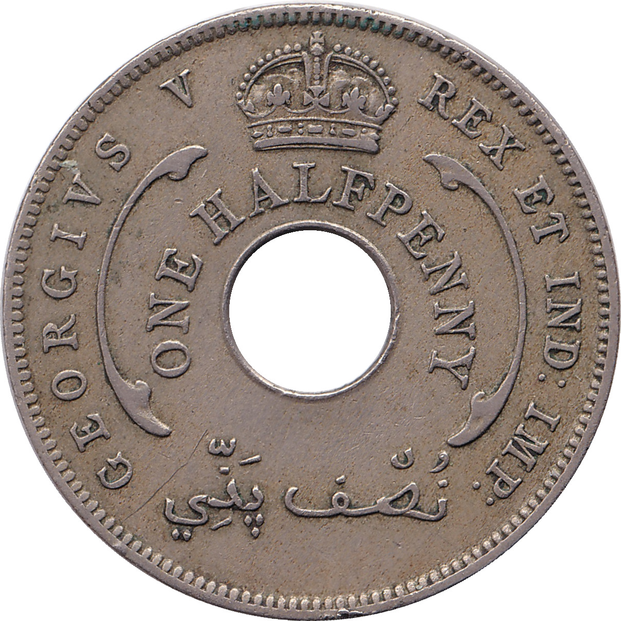 1/2 penny - George V