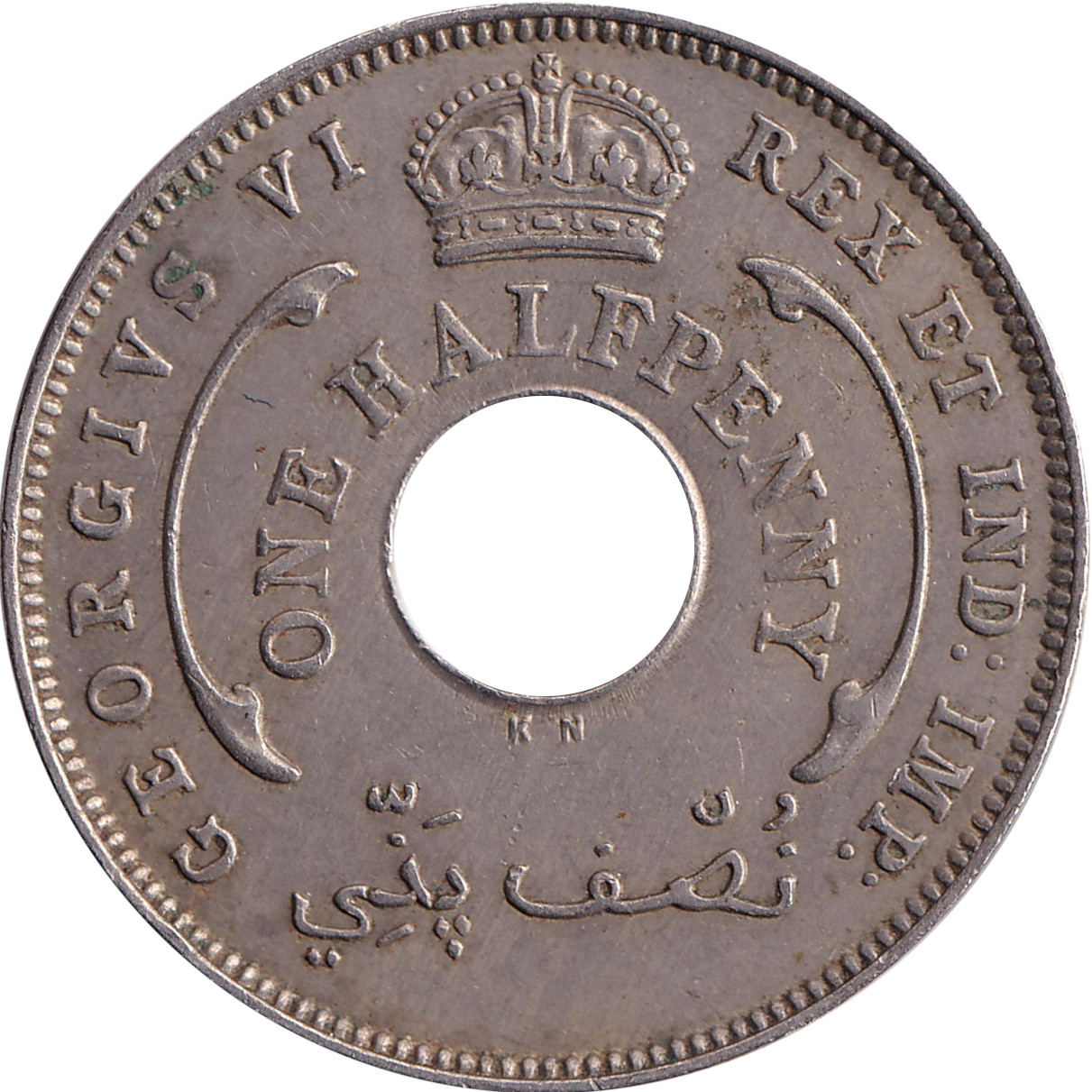 1/2 penny - Georges VI - Empereur