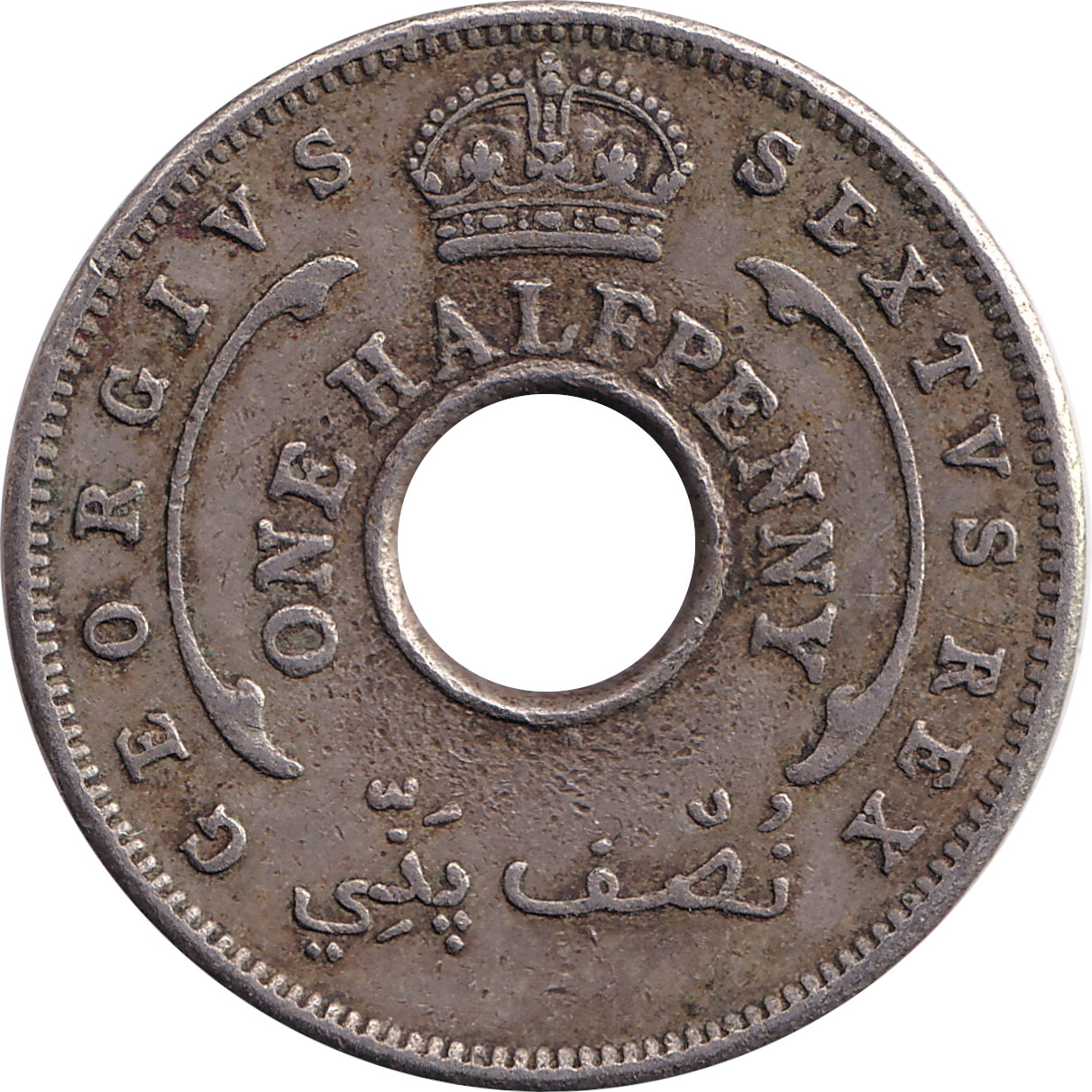 1/2 penny - George VI - King - Cupronickel