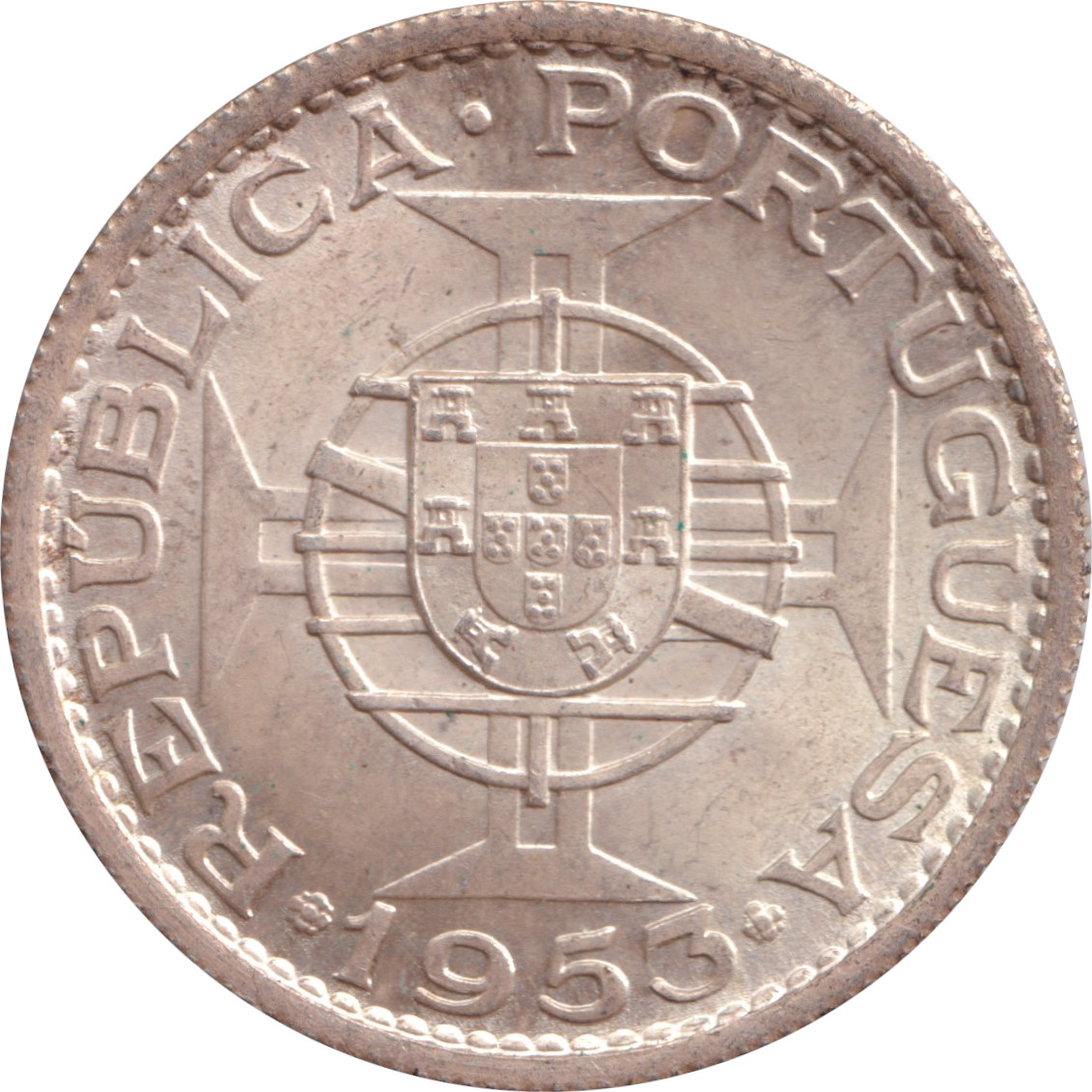 10 escudos silver - Blason