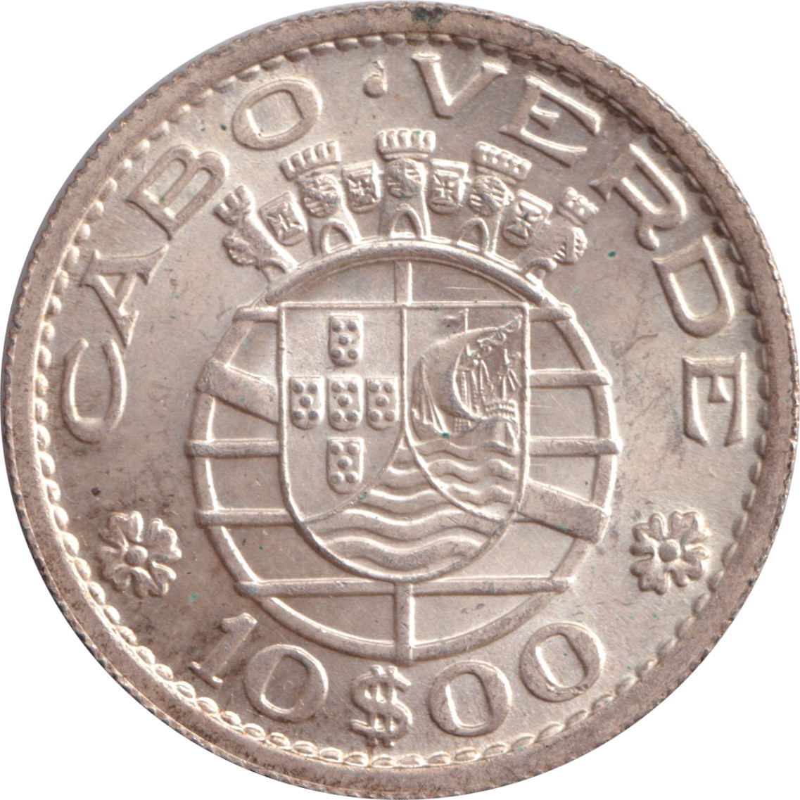 10 escudos silver - Blason