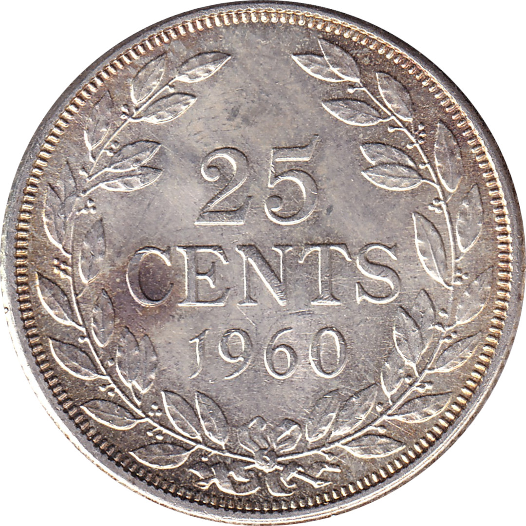 25 cents silver - Seconde tête de la République - Silver