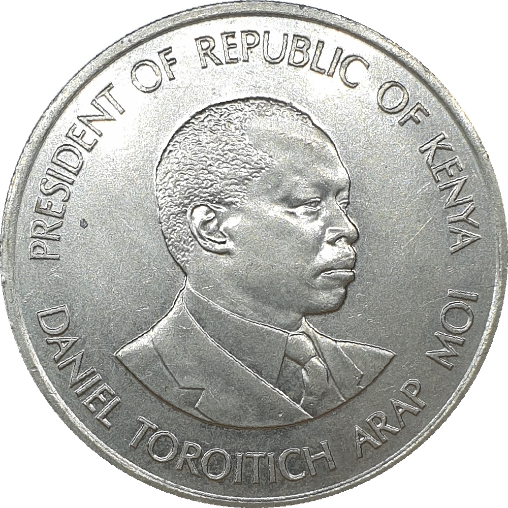 1 shilling - Daniel Toroitich - Large arms - Cupronickel