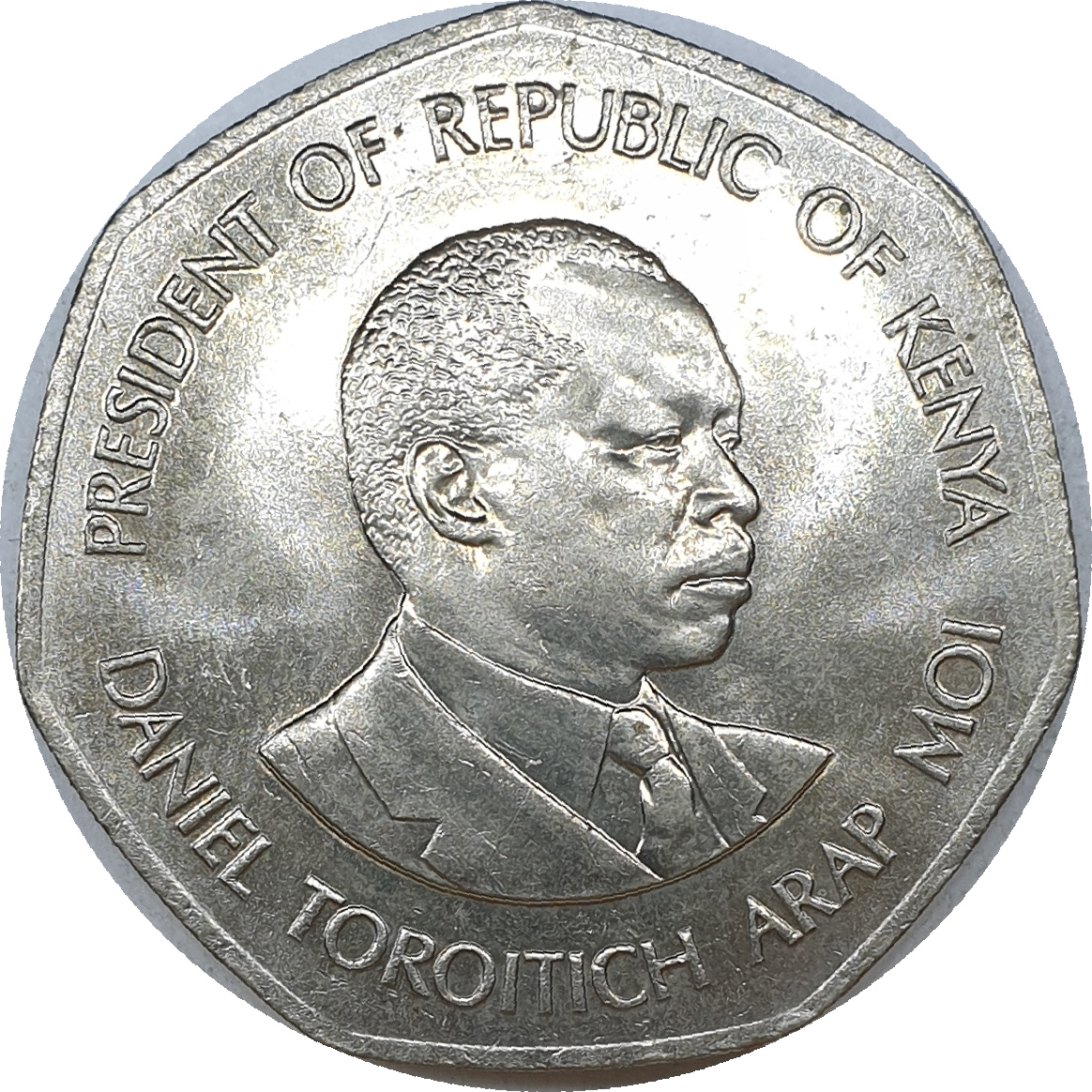 5 shillings - Daniel Toroitich - Large arms - Cupronickel