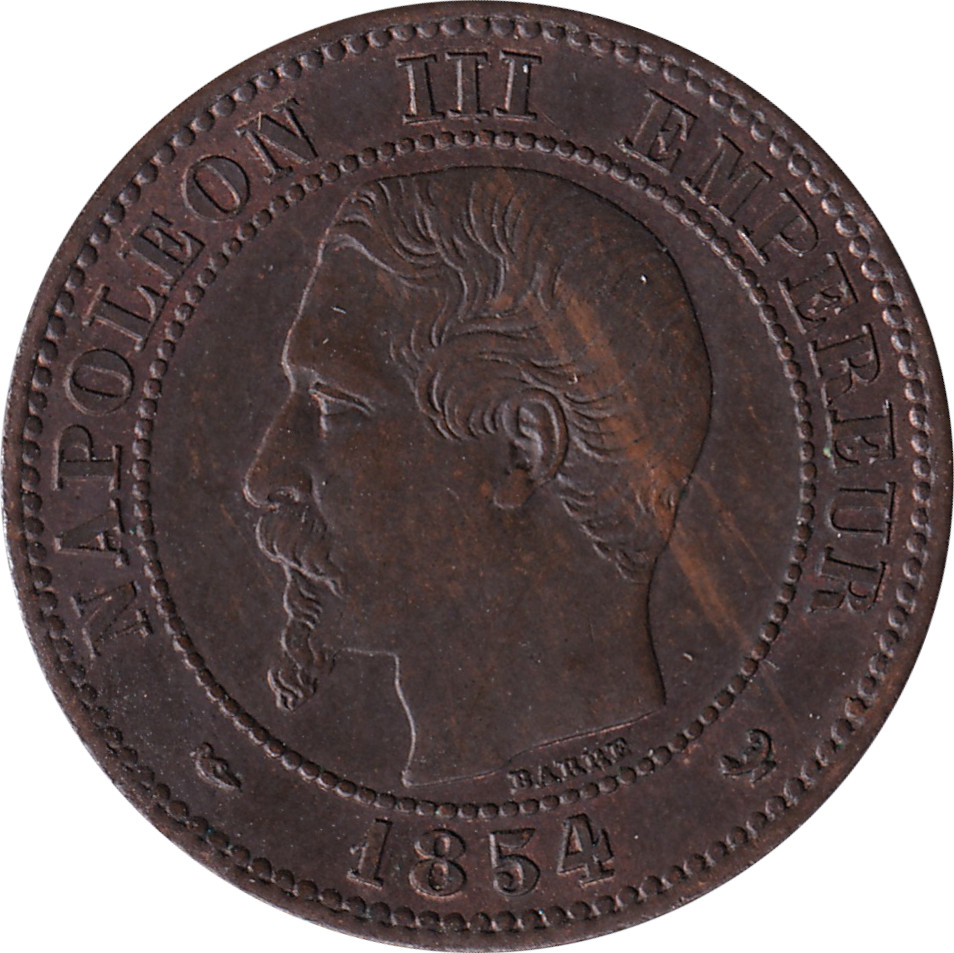 2 centimes - Napoléon III - Bare head