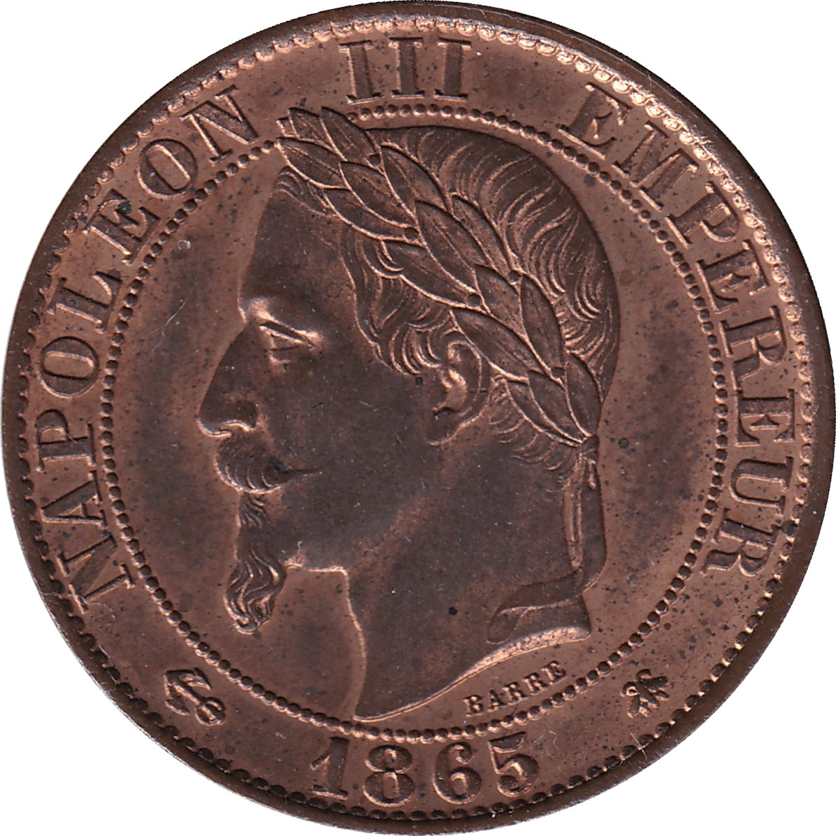 5 centimes - Napoléon III - Laureate head