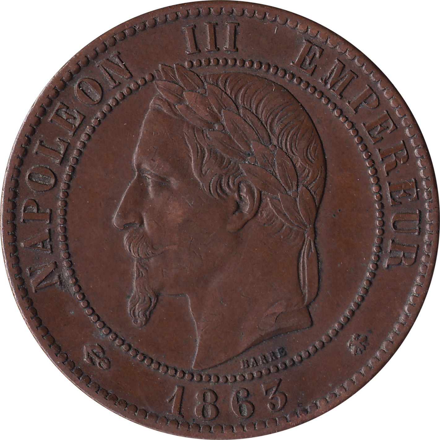 10 centimes - Napoléon III - Laureate head