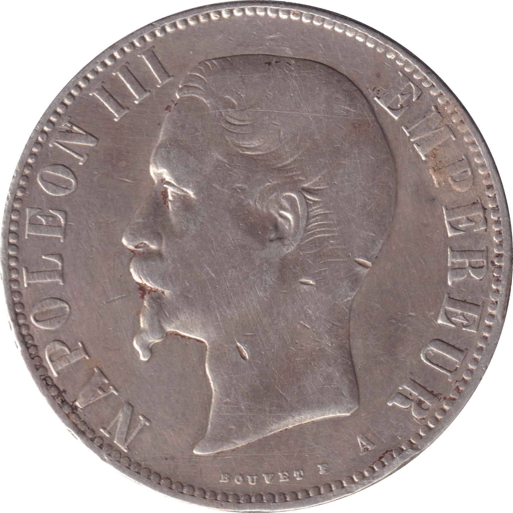 5 francs silver - Napoléon III - Argent - Tête nue