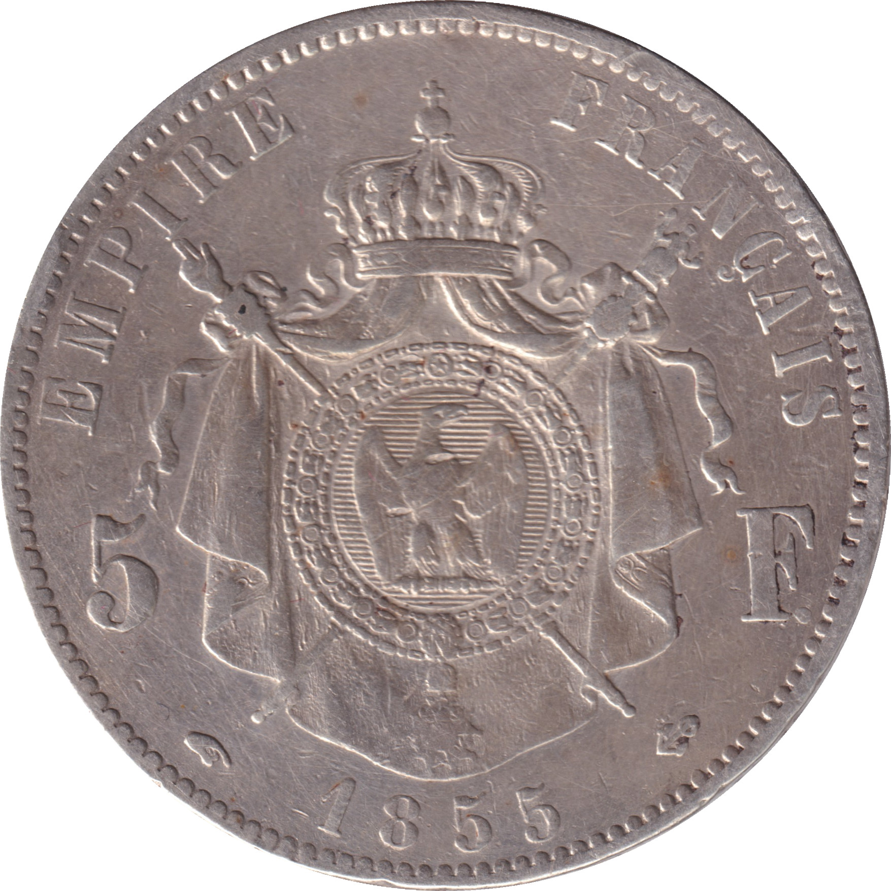 5 francs argent - Napoléon III - Argent - Tête nue