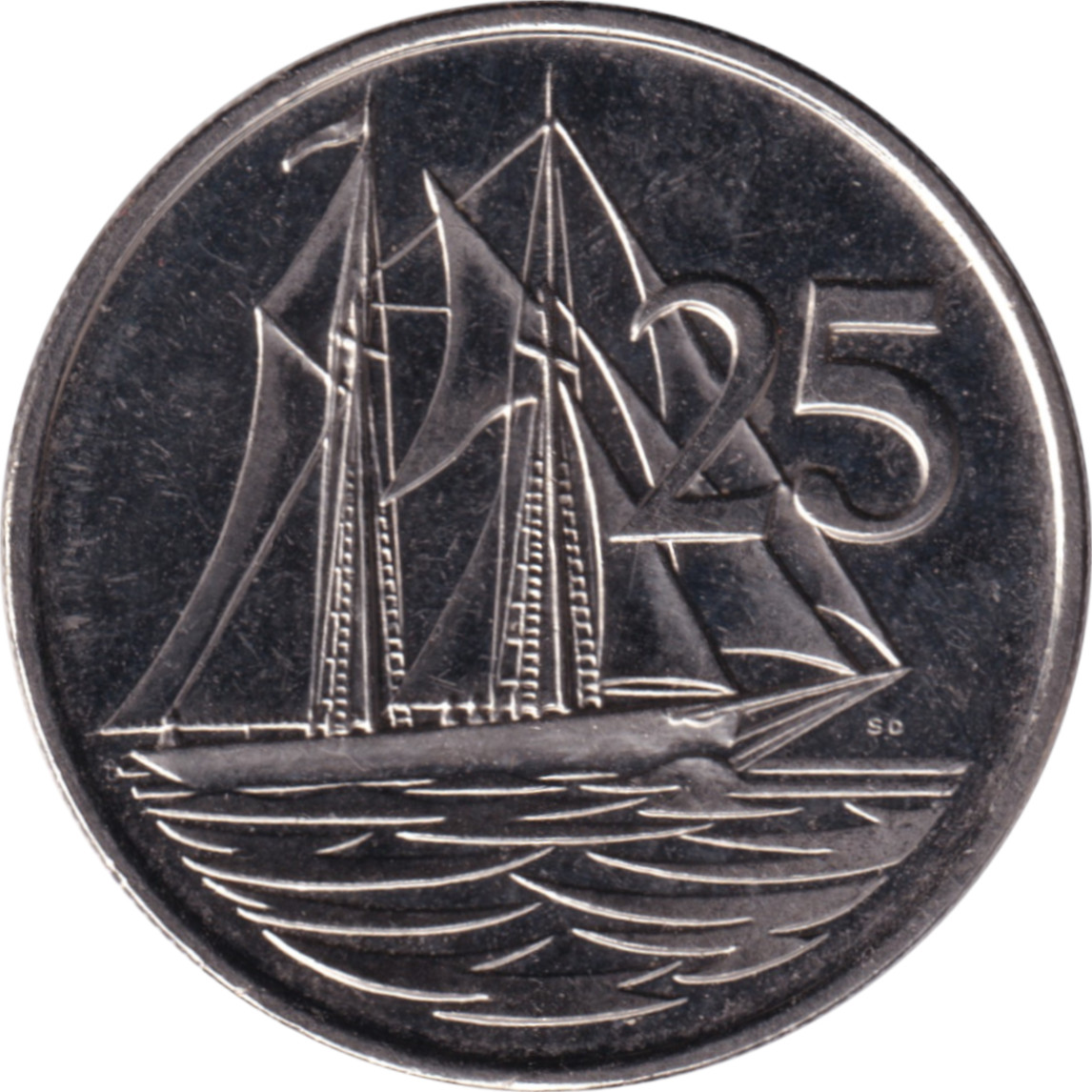 25 cents - Elizabeth II - Old head