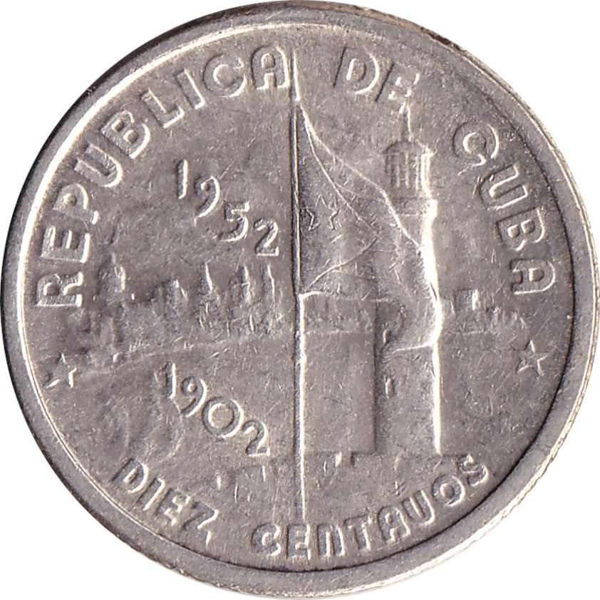 10 centavos argent - République - 50 ans