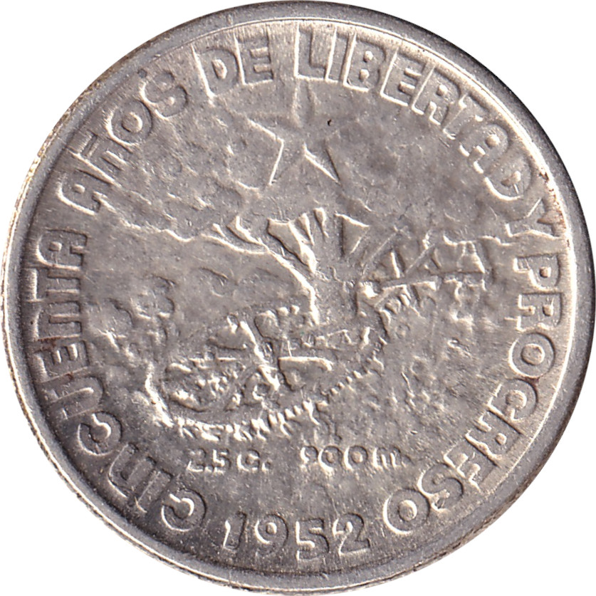 10 centavos argent - République - 50 ans