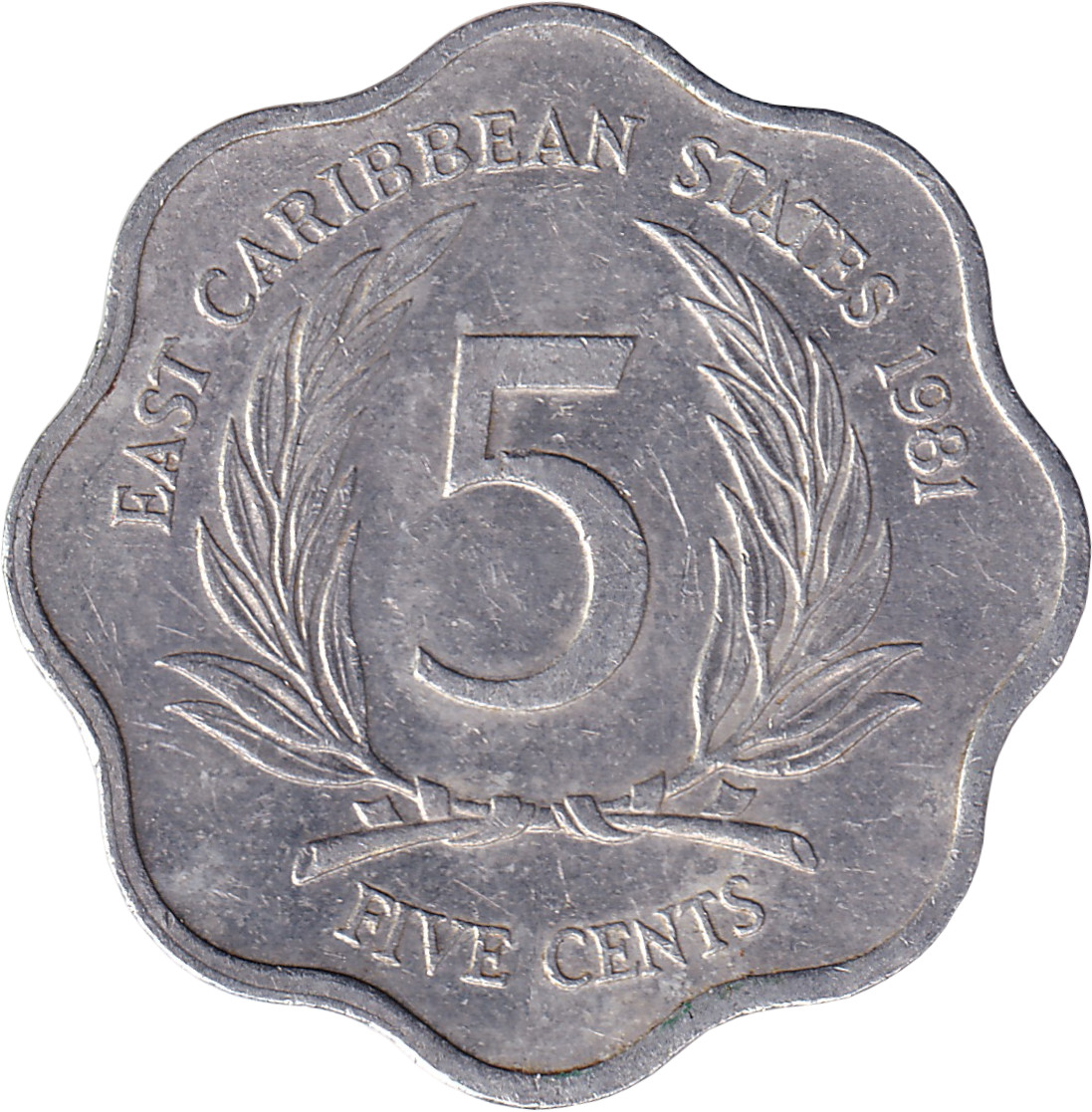 5 cents - Elizabeth II - Buste mature