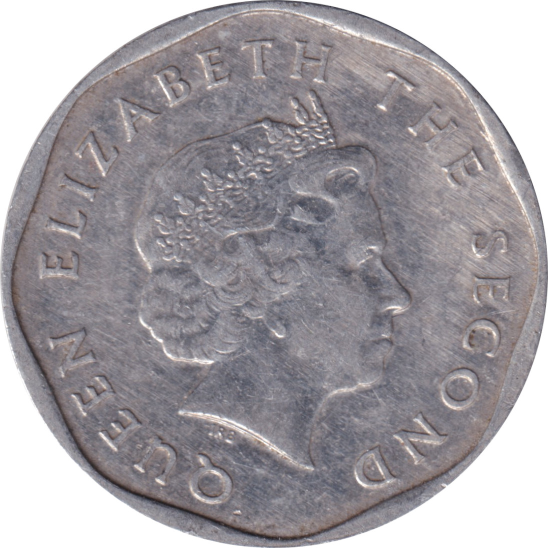 5 cents - Elizabeth II - Tête agée