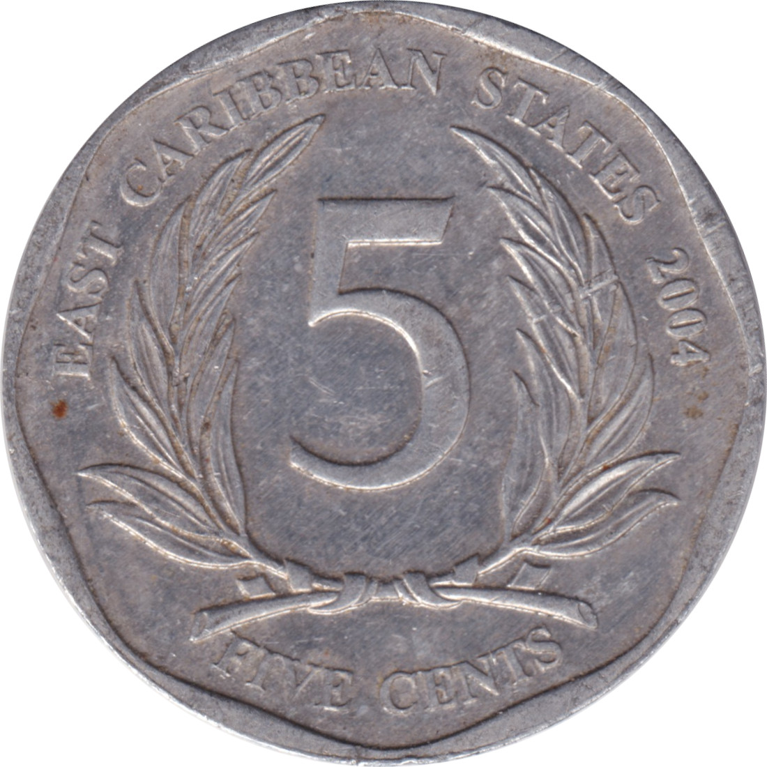 5 cents - Elizabeth II - Tête agée