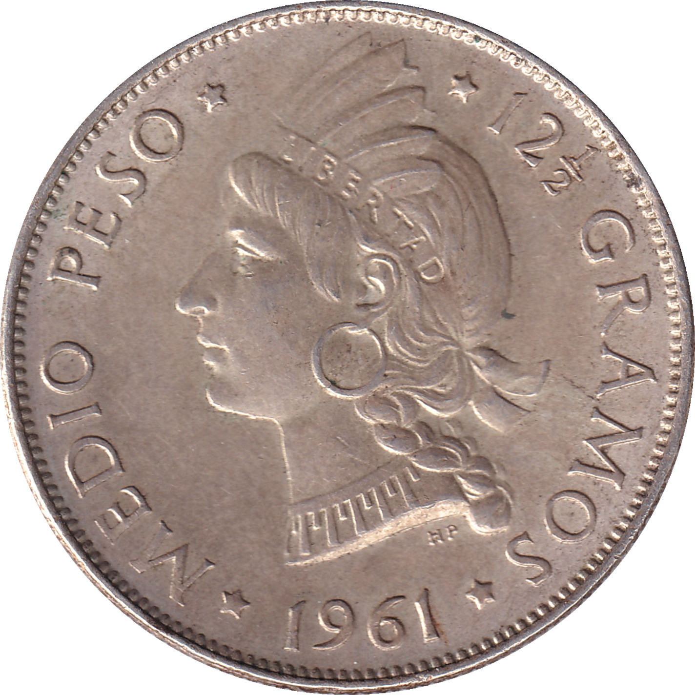 1/2 peso argent - Princesse - Argent