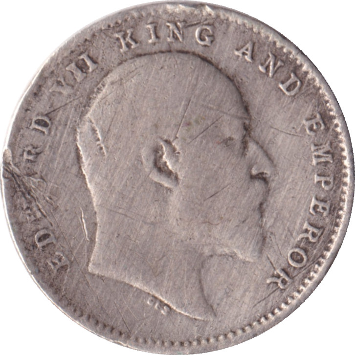 2 annas silver - Edward VII