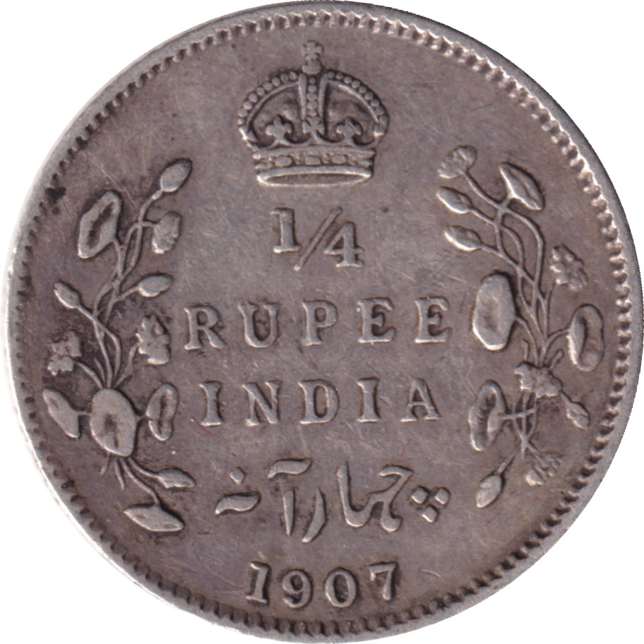 1/4 rupee argent - Edouard VII