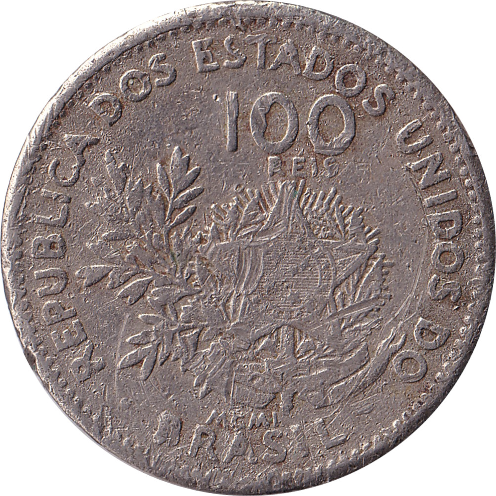 100 reis - Buste de la Liberté - Type 1