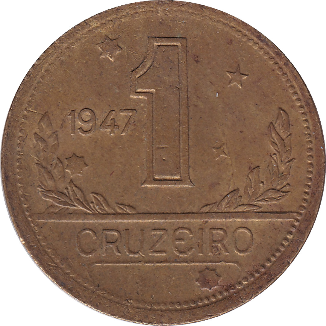 1 cruzeiro - Carte du Brésil