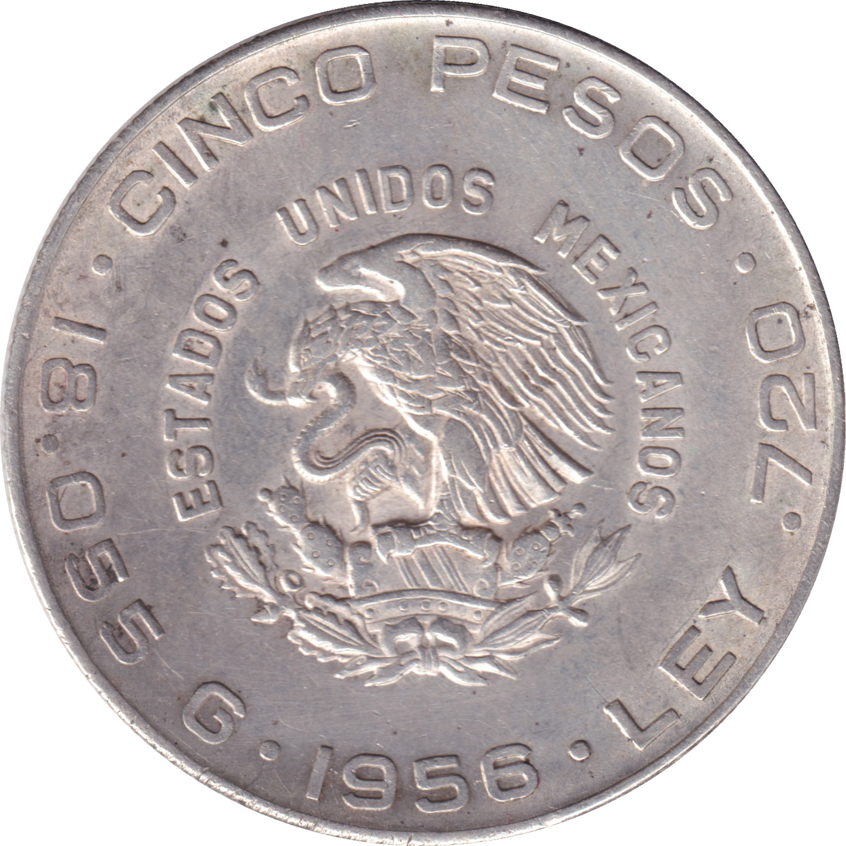 5 pesos silver - Indépendance et Liberté