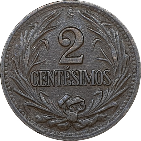 2 centésimos - Soleil - Petit module - Bronze