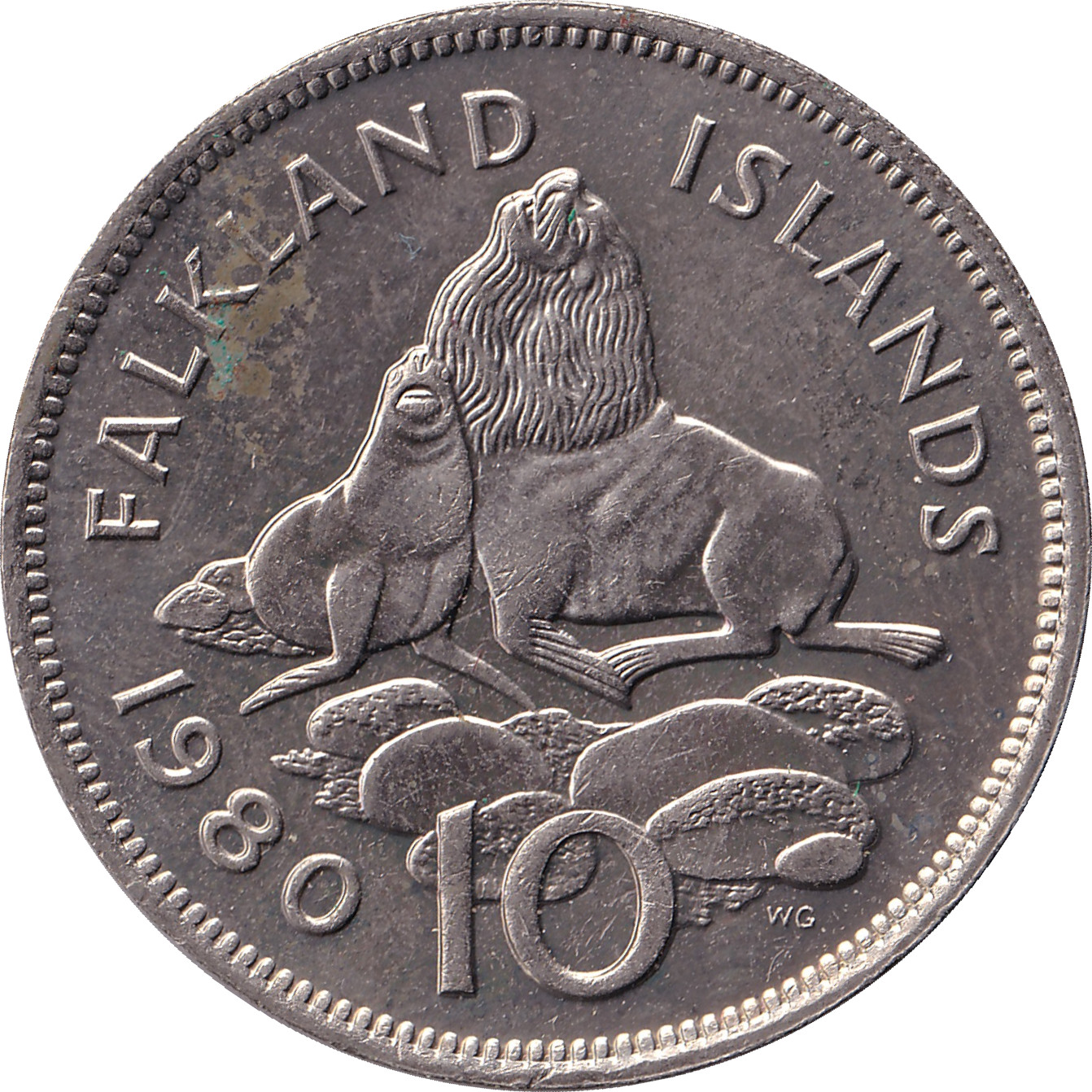 10 pence - Elizabeth II - Buste jeune - Lourde